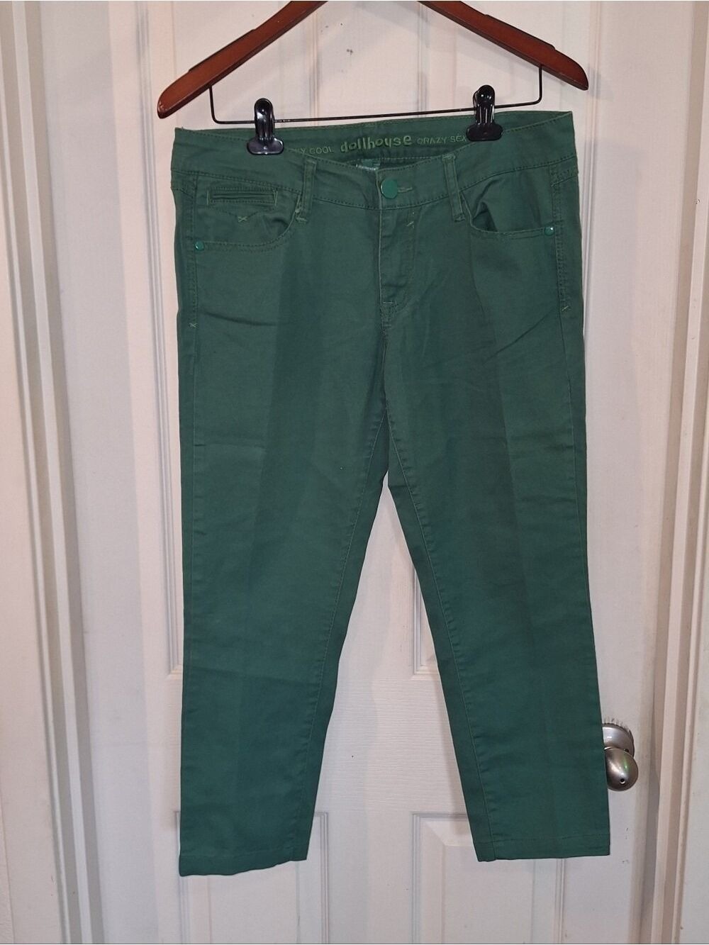 Dollhouse Green Capri Jeans